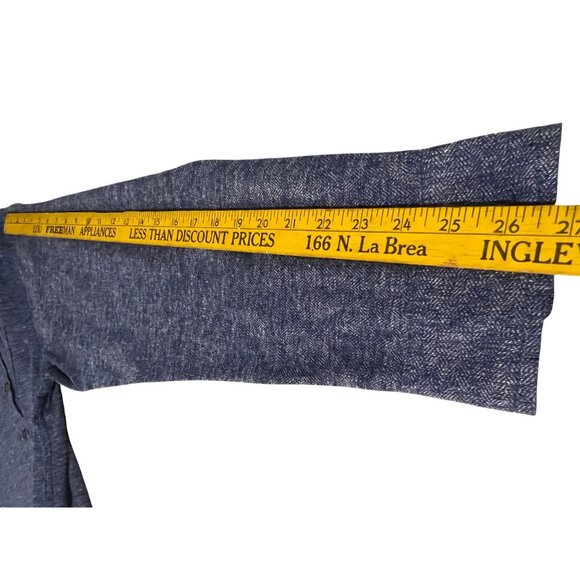 RSQ Mens Blue Long Sleeve Button-Down Shirt XXL 100% Cotton office casual comfy - Picture 16 of 16